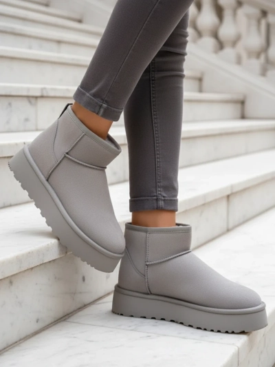 Royalfashion Bottes de neige courtes pour femme à la manière de Fofio