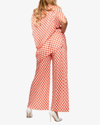 Ensemble plissé pour femme Orange - Vêtements