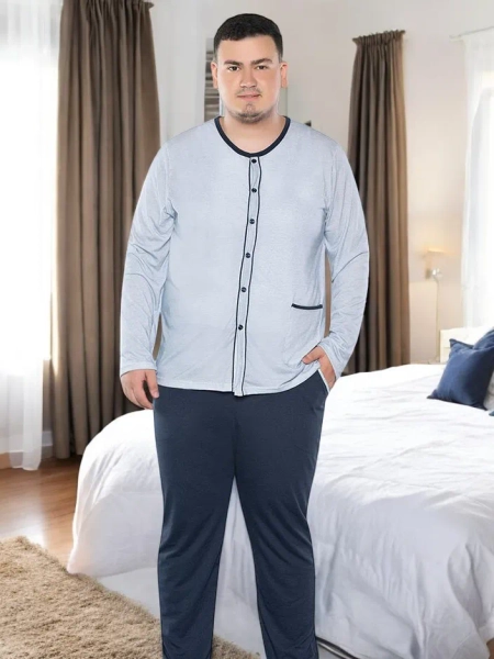 Pyjama en coton pour hommes de la marque Royalfashion, GRANDE TAILLE