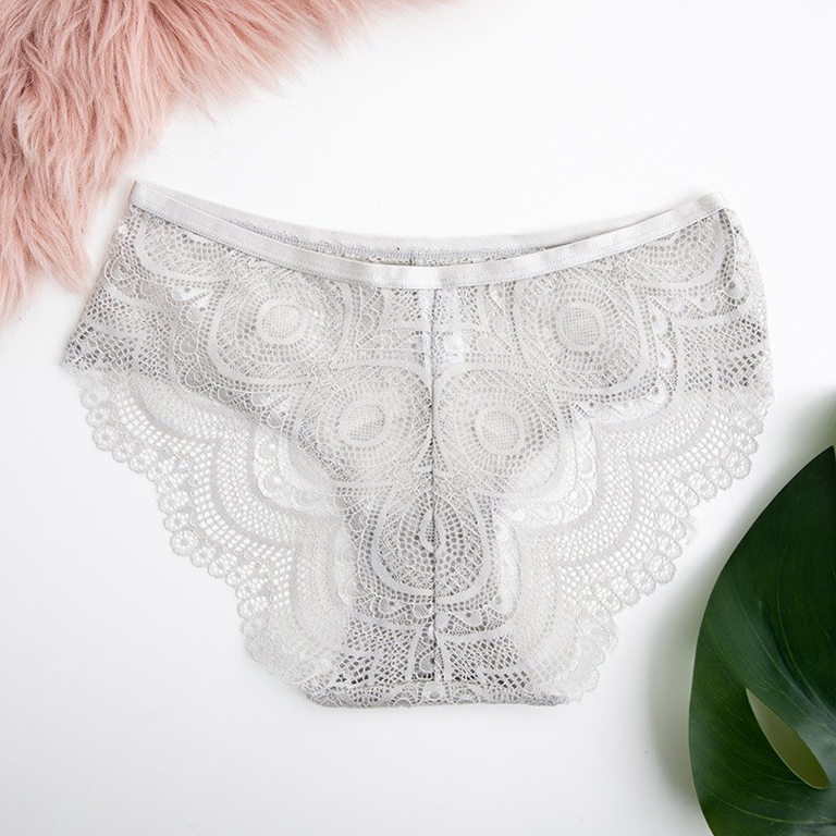 Culotte femme en dentelle grise - Sous-vêtements