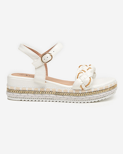 OUTLET Sandales plates blanches pour femme Rella - Footwear