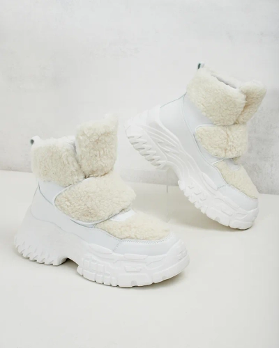 Royalfashion Bottes de neige pour femme avec peau de mouton Segulla