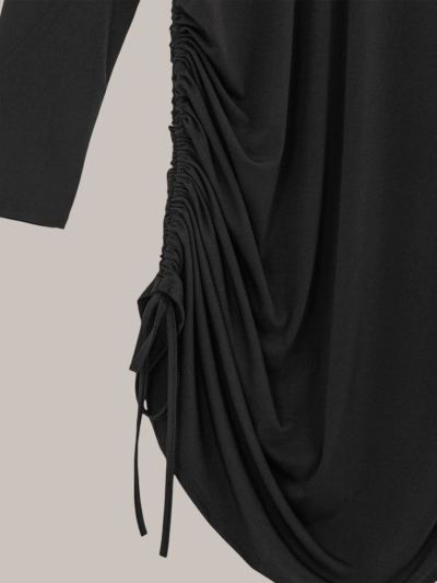 Robe longue de femme de la mode royale avec fronces