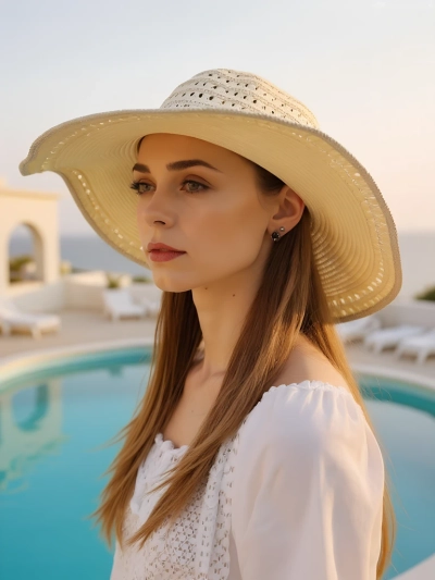 Royalfashion Chapeau de paille Solvella pour femme