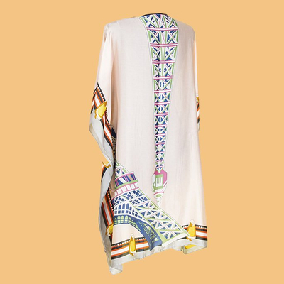 Paréo rose imprimé femme - Vêtements