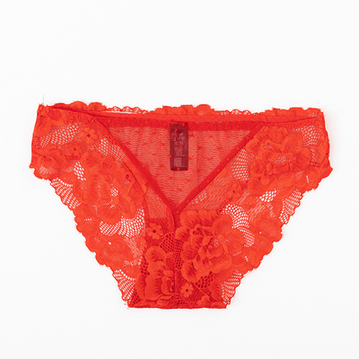 Culotte en dentelle rouge pour femme - Sous-vêtements