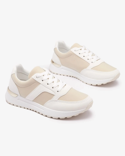 Chaussures de sport pour femmes en blanc et beige Arienla - Footwear