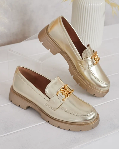 Mocassins Dorés Chloé Style Élégant pour Femmes