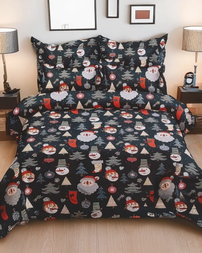 Ensemble de literie Christmas Royalfashion 160x200 complet 3 PARTIES