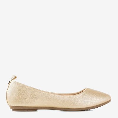 Ballerine femme dorée en éco-cuir Nastis - Chaussures 1