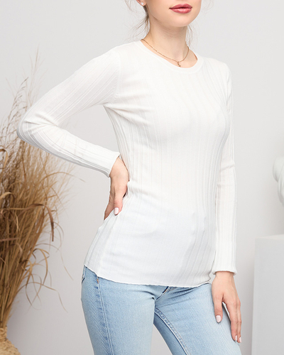 Pull rayé blanc pour femme - Vêtements