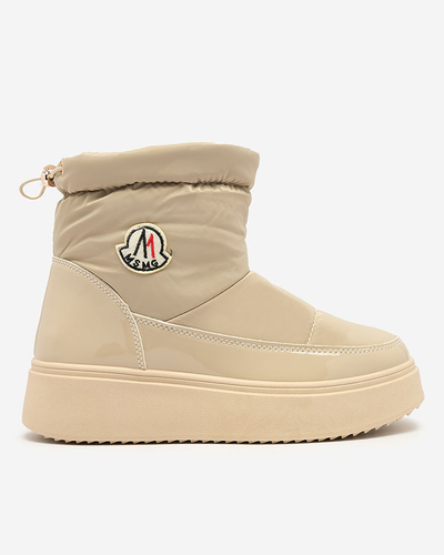 Royalfashion Bottes de neige à enfiler pour femme de couleur marron clair Ademra