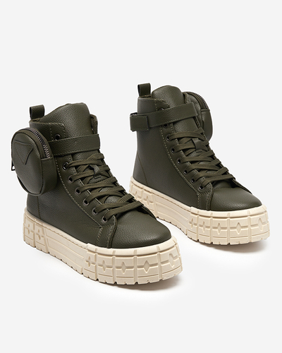 OUTLET Chaussures de sport pour femmes vertes avec cuir écologique Kolib - Footwear