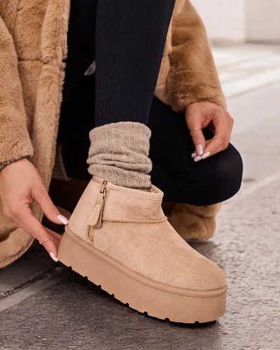 Royalfashion Bottes de neige à plateforme pour femmes a'la Delgadi