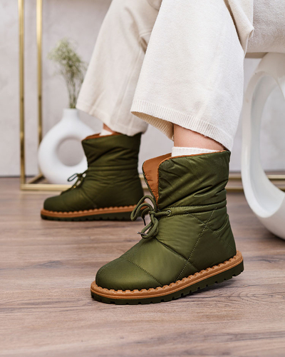 Royalfashion Bottes de neige à enfiler pour femme en vert Nevonsis