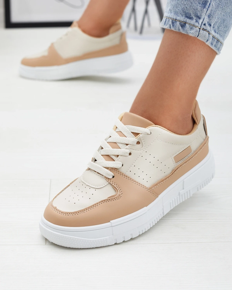 Baskets de sport pour femme en marron clair Hellar - Chaussures