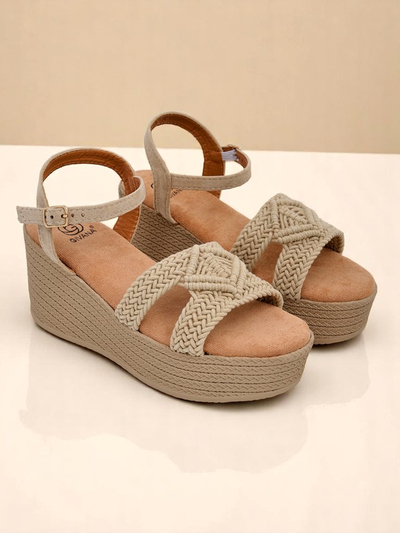 Royalfashion Sandales compensées tressées femme Sunny Day