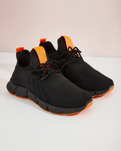 Chaussures de sport femme Bommgi noir et orange - Chaussures