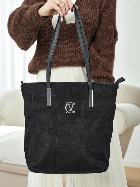 Sac à main shopper pour femmes Caryenne en éco-daim