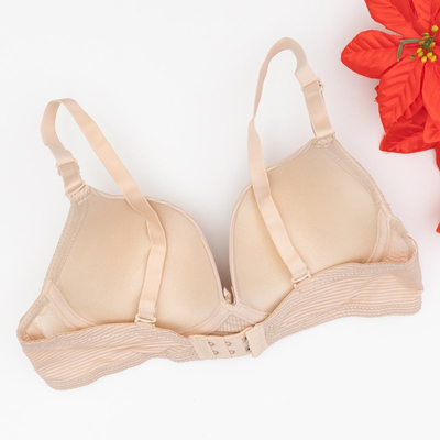 Soutien-gorge push-up rayé beige - Sous-vêtements