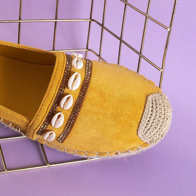 Espadrilles femme moutarde à coques Amidoz - Chaussures