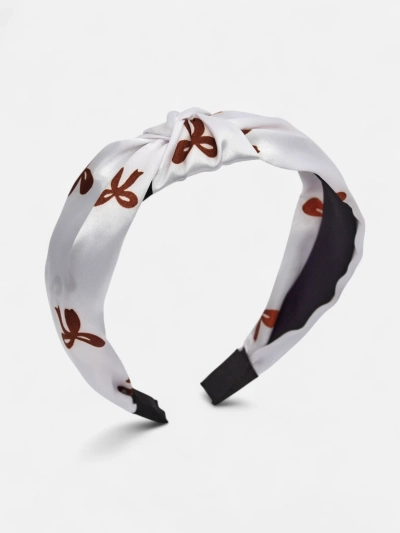 Royalfashion Bandeau pour cheveux en satin avec tressage et imprimé