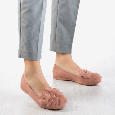 Ballerines femme roses avec fourrure et oreilles Darya - Footwear