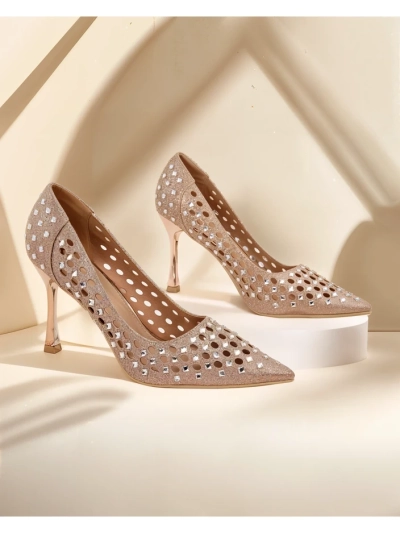 Chaussures à talon haut perforées Royalfashion pour femmes Ecatte