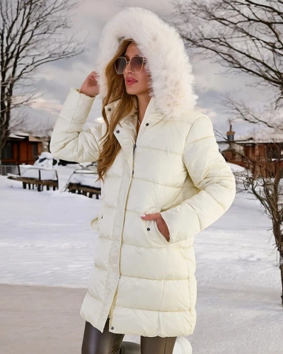 Royalfashion Veste d'hiver matelassée pour femme