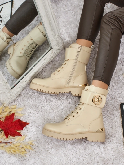 Bottines worker pour femmes avec décorations Lorice