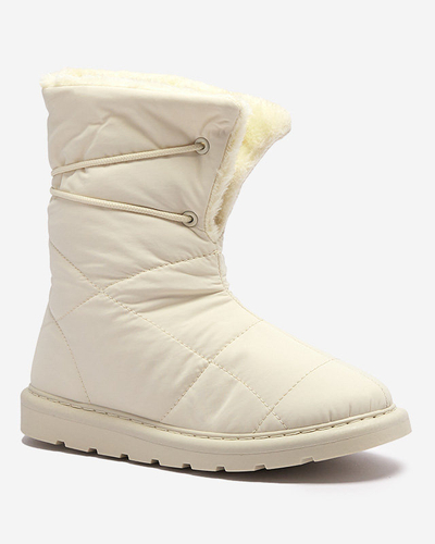 Beige chaussures pour femmes a'la bottes de neige Amirfu- Footwear