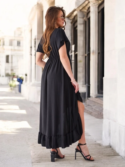 Robe midi Royalfashion pour femmes avec un ourlet asymétrique