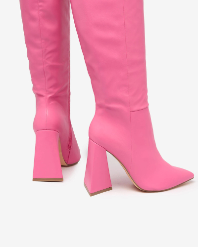 Royalfashion Bottes à triple talon pour femme Fuchsia Lebrabi