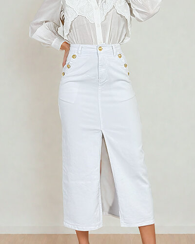 Royalfashion Jupe en denim pour femme