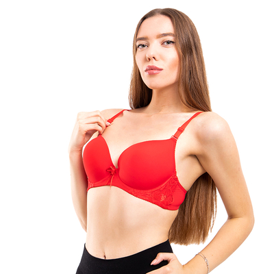 Soutien-gorge push-up femme rouge - Sous-vêtements
