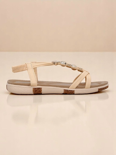 Royalfashion Sandales pour femme avec ornements Veve
