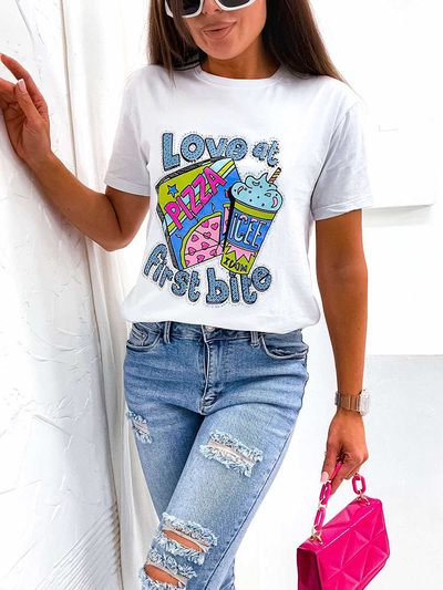 Royalfashion T-shirt imprimé pour femme