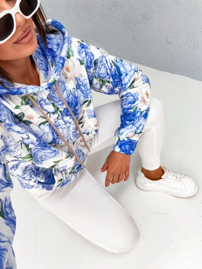 Sweatshirt floral féminin a'la velours Royalfashion