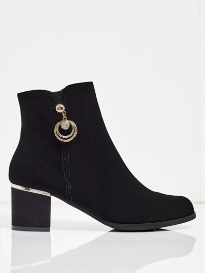 Bottines femme en cuir écologique à talons Norevaya