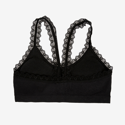 Soutien-gorge élastique noir pour fille - Sous-vêtements