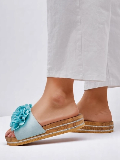 Royalfashion Tongs pour femmes avec fleurs Focce