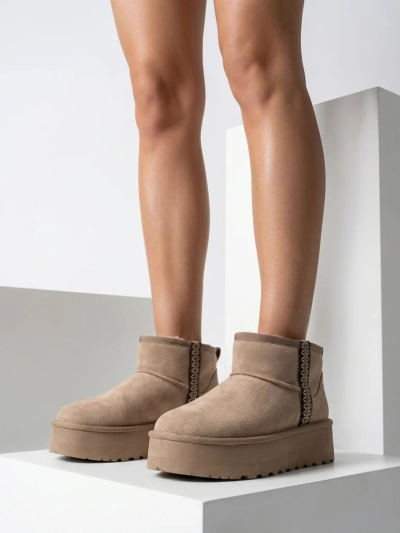 Bottes courtes Royalfashion pour femmes style bottes de neige Haluzi