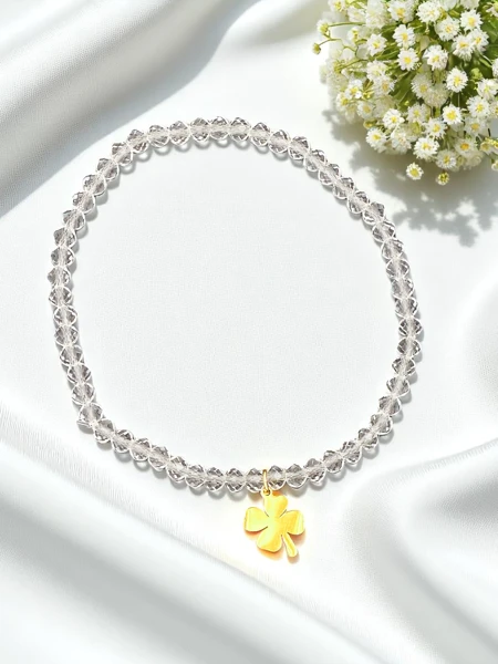 Royalfashion Bracelet femme avec breloque trèfle
