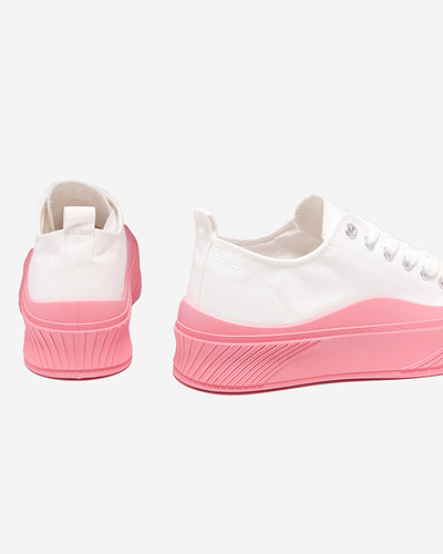 OUTLET Baskets femme blanches et roses Nerikas - Footwear