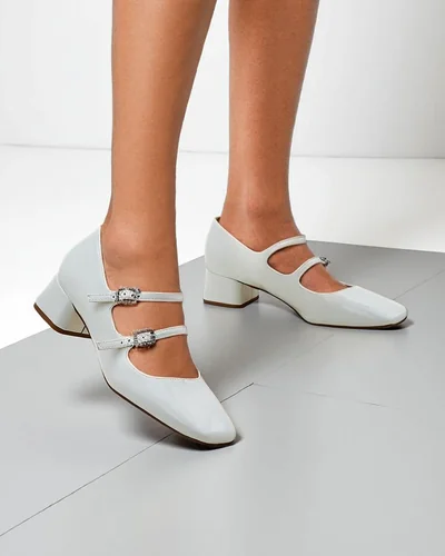Chaussures à talons pour femmes en cuir verni avec brides Vible