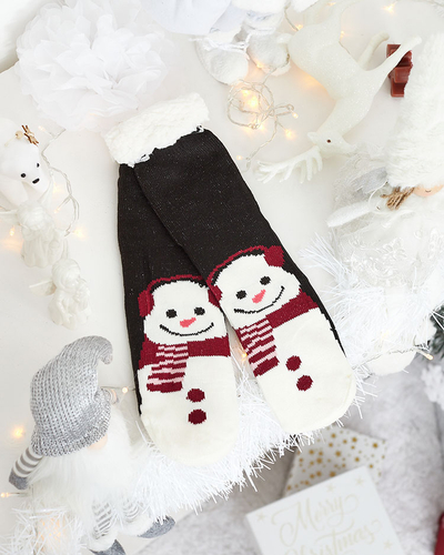 Royalfashion Chaussettes d'hiver pour femmes avec motif de Noël