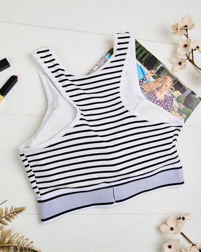 Royalfashion Soutien-gorge de sport rayé pour femme