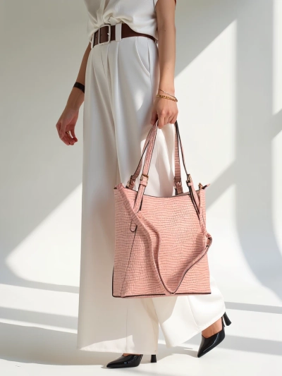 Sac à main en simili cuir verni pour femmes Royalfashion avec embossage