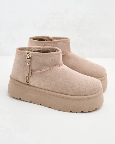 Royalfashion Bottes de neige à plateforme pour femmes a'la Delgadi