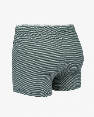 Royalfashion Boxer homme rayé gris marine